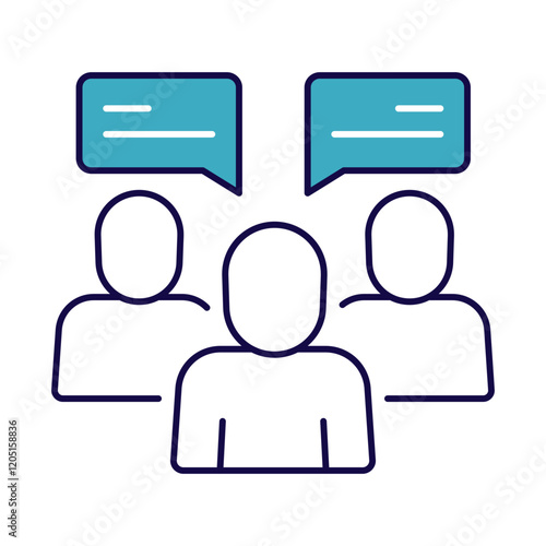 Daily Standup – Speech Bubbles Representing Agile Team Synchronization