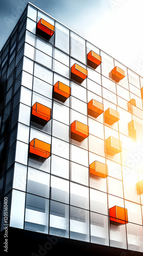 Modern Glass Building with ...