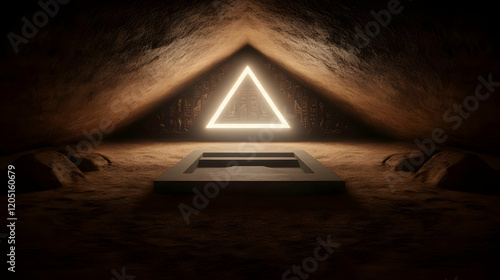 Mysterious Cave with Glowin...