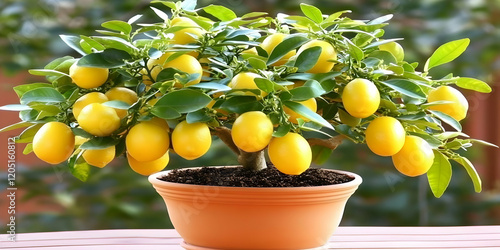 A Potted Lemon Tree Bursts ...