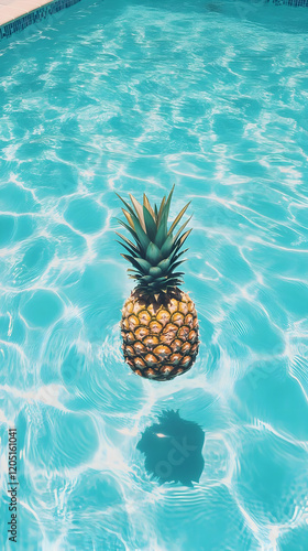 Ripe Pineapple Floats Seren...