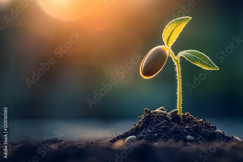Small Plant Grows in the So...