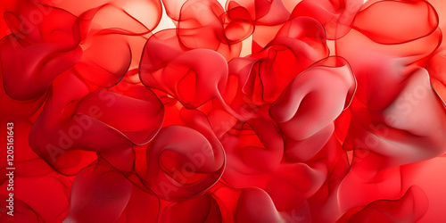 Abstract Red Background Flo...
