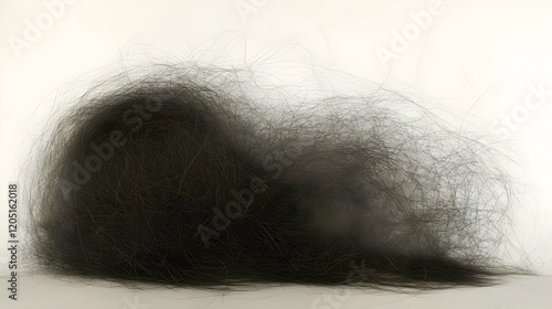 A Mound of Dark Hair Rests ...
