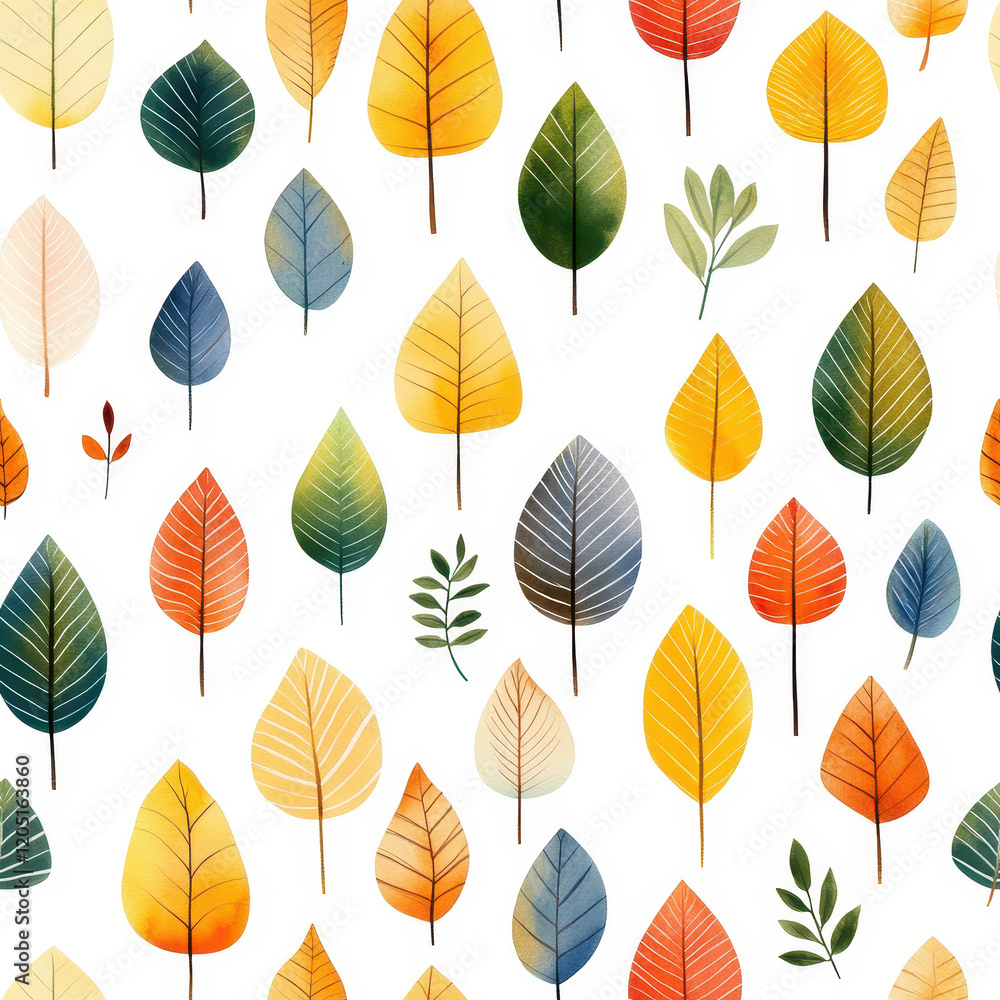 秋の紅葉、繰り返しパターン・縦横リピートする壁紙。Generative AI 秋の紅葉、繰り返しパターン・縦横リピートする壁紙。Generative AI