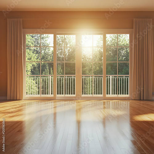 Sunlit Room with Balcony Vi...