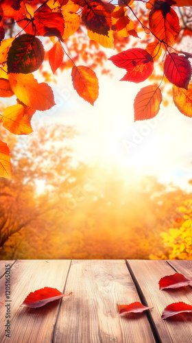 Autumn Leaves Frame a Woode...