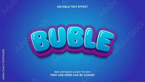 Editable bubble text effect