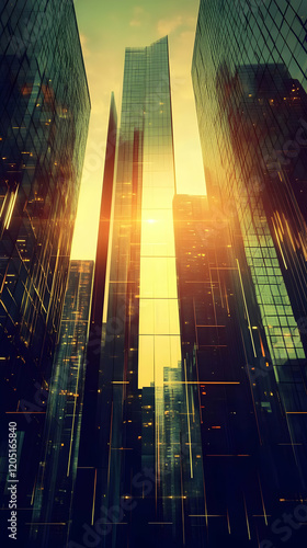 Modern skyscrapers reach fo...