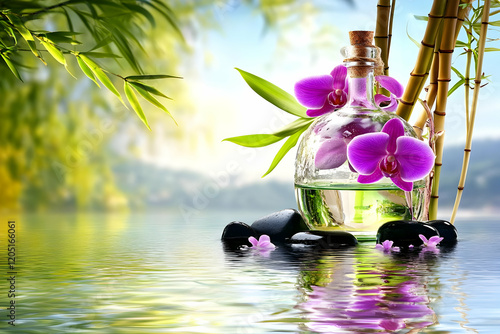 Tranquil Spa Scene with Orc...