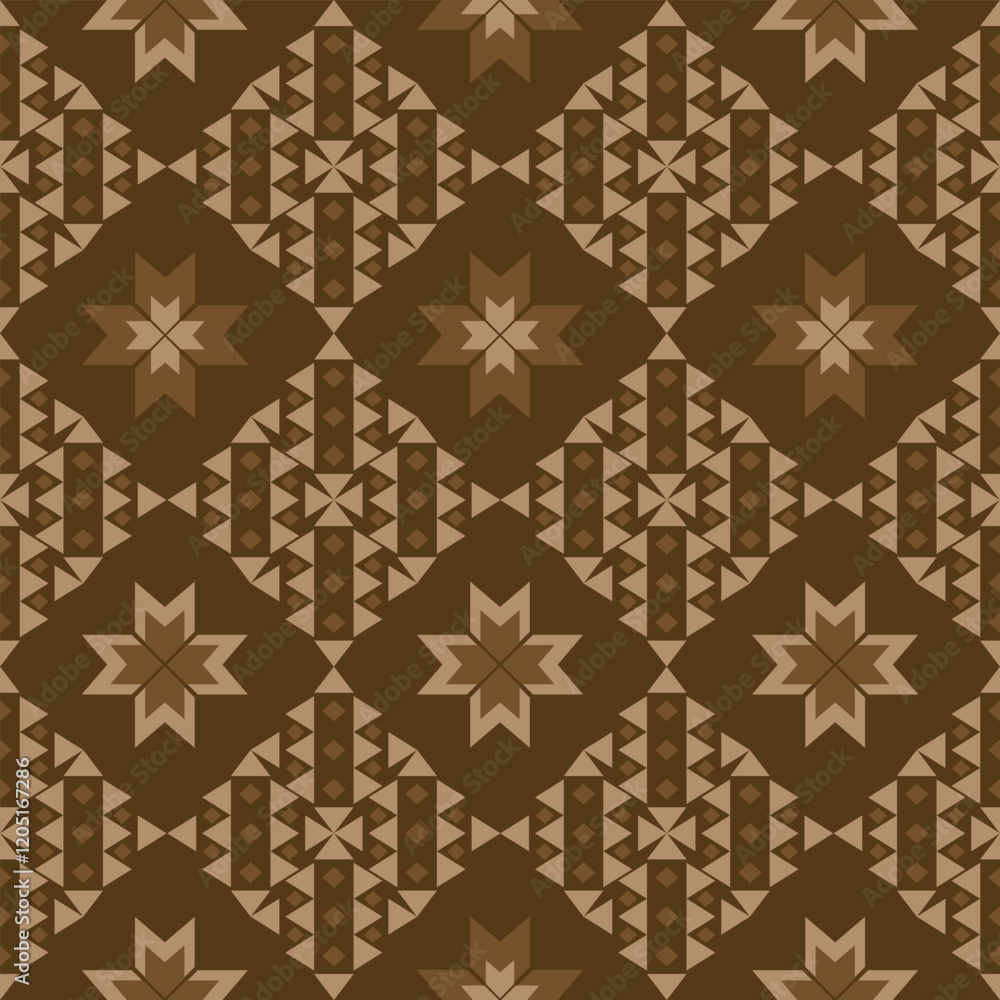 Geometric pattern in shades of brown tribal motif and ethnic . Ideal for textiles, wallpapers, or decorative arts, this pattern combines elegance with cultural richness in a harmonious color palette. Geometric pattern in shades of brown tribal motif and ethnic . Ideal for textiles, wallpapers, or decorative arts, this pattern combines elegance with cultural richness in a harmonious color palette.