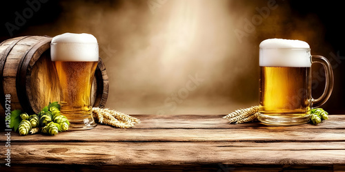 Two Glasses of Beer with Ho...