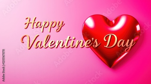 Wallpaper Mural Happy Valentine's Day Card with Heart and Love Design Torontodigital.ca