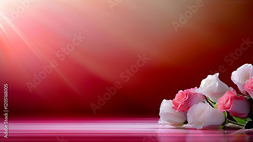 Pink and White Roses Shine ...