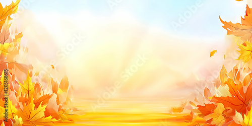 Golden Autumn Leaves Frame ...