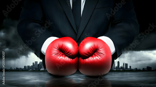 Businessman Wears Red Boxin...
