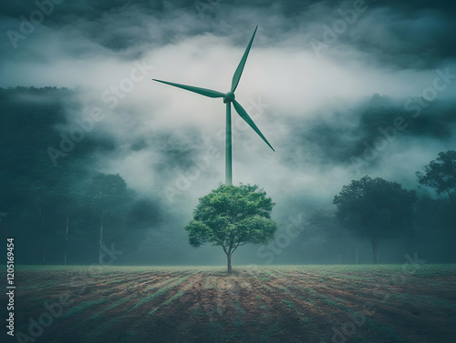 Wind Turbine Stands Tall Ne...