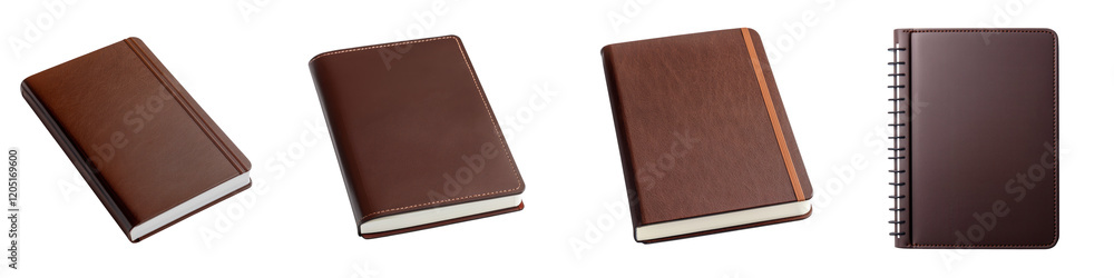 Elegant leather notebook or journal with classic design in brown color suitable for business office writing publishing editorial or corporate branding purposes Blank hardcover mockup with a clean Elegant leather notebook or journal with classic design in brown color suitable for business office writing publishing editorial or corporate branding purposes Blank hardcover mockup with a clean