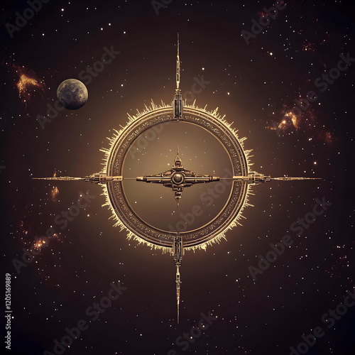 Futuristic Space Station Or...
