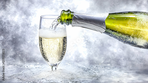 Sparkling Beverage Poured i...