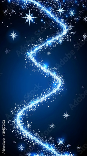 Sparkling Swirl of Snowflak...