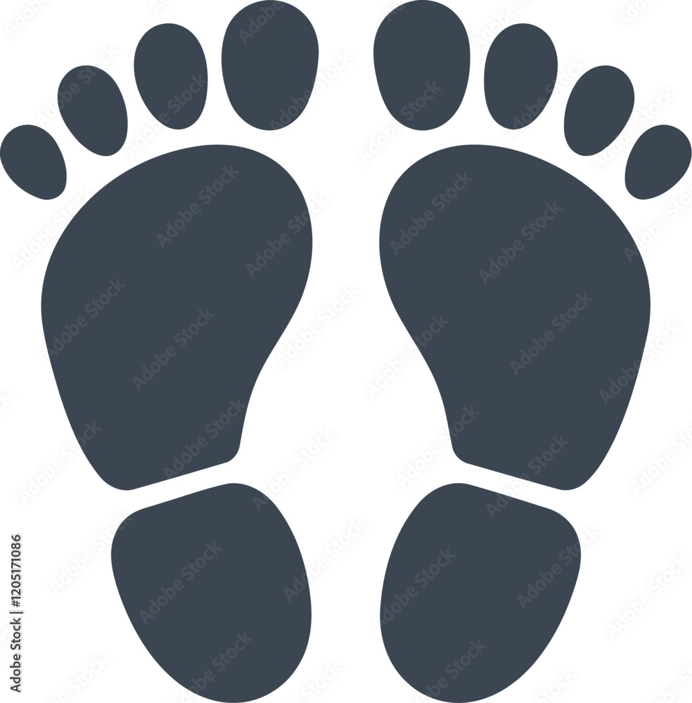 Footprint Steps Icon Footprint Steps Icon