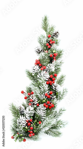 Snow-Dusted Pine Branches A...