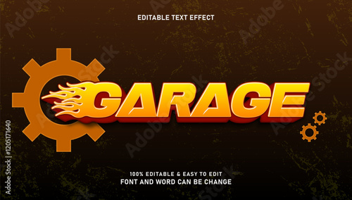 Editable garage text effects