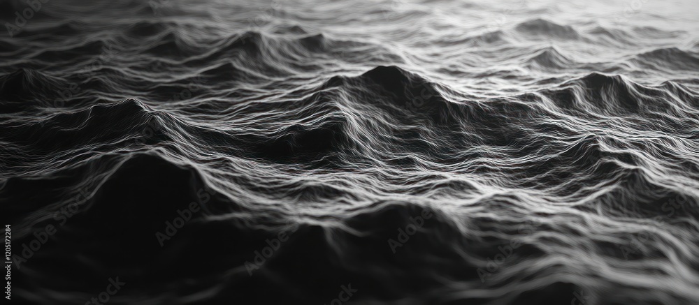 Dark ocean waves texture, digital art Dark ocean waves texture, digital art