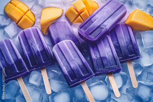Purple popsicles and sliced...