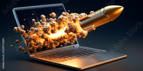 3D Rocket Launches from Lap...