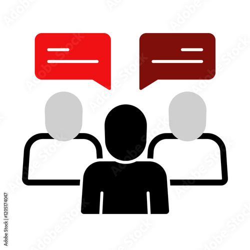 Daily Standup – Speech Bubbles Representing Agile Team Synchronization