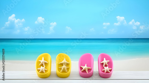Colorful Flip-Flops with St...