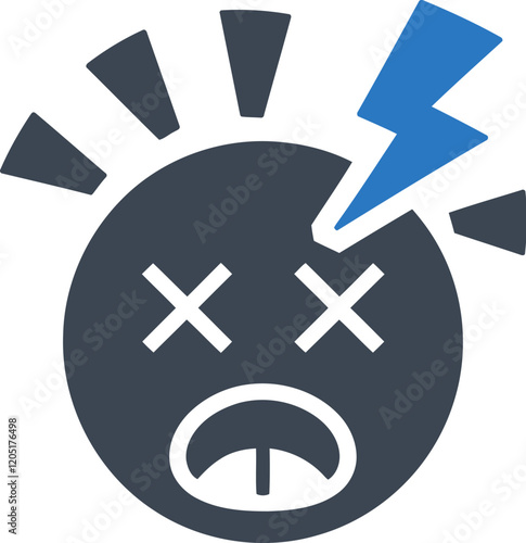 Electric Shocked Face Icon