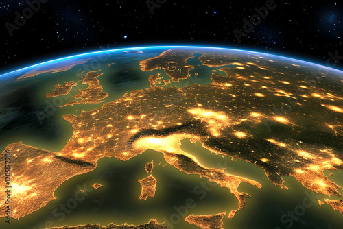 Europe at Night: City Light...