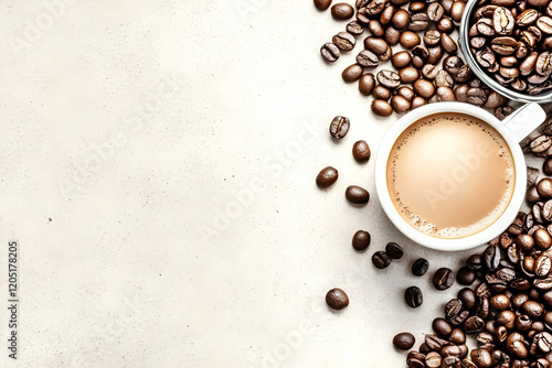 Coffee Cup and Roasted Coff...