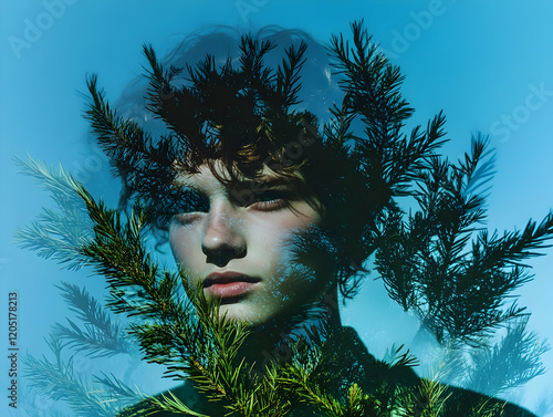 Double Exposure Portrait Bl...