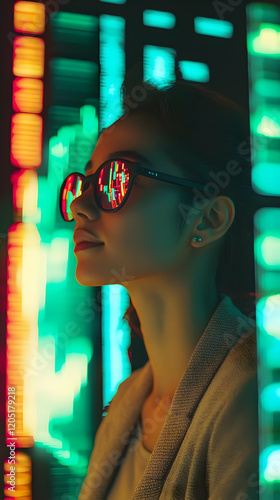Woman with Sunglasses Refle...