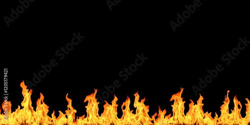 Realistic Fire Flames Rise ...