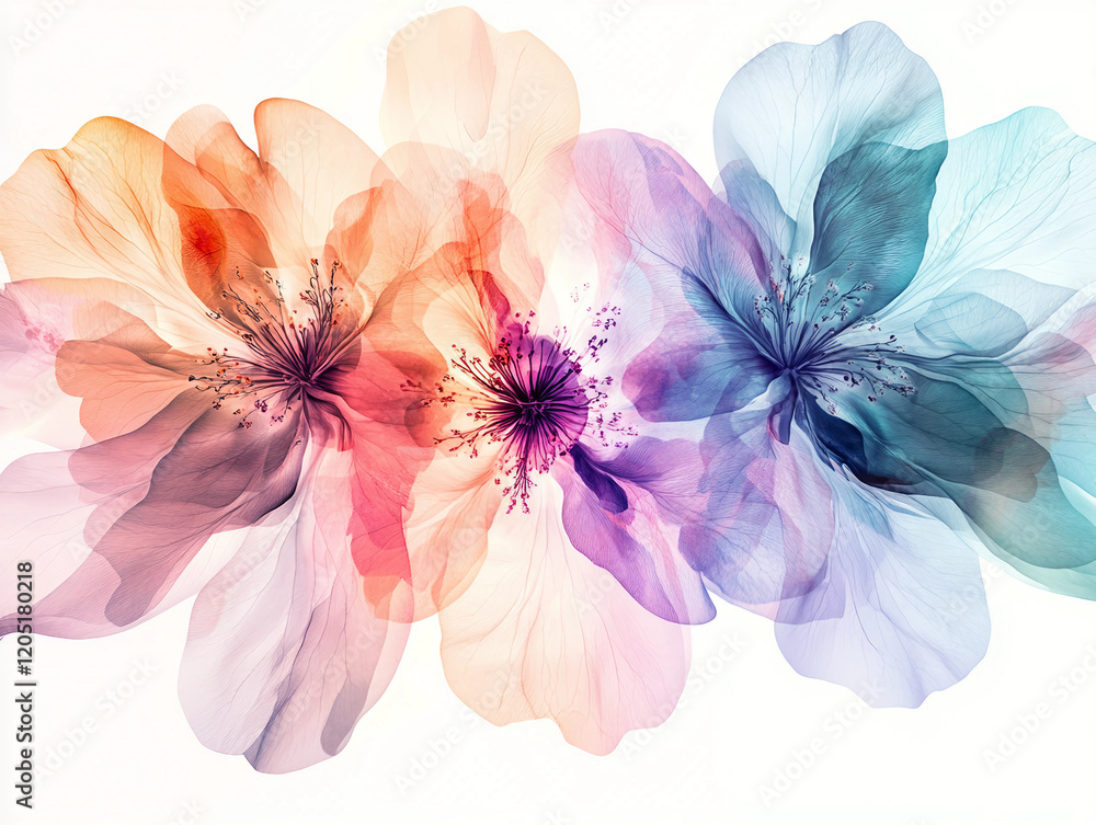 A colorful bouquet of flowers with a white background A colorful bouquet of flowers with a white background