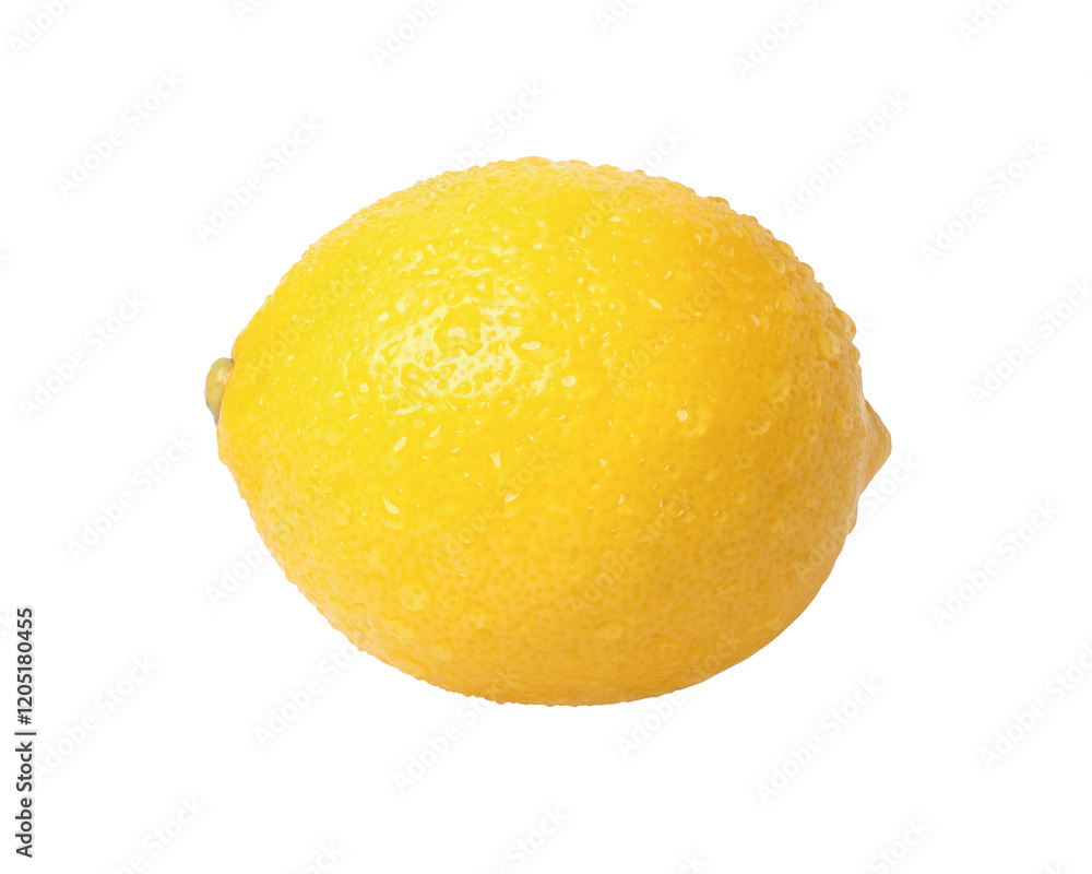 Lemon with water drops isolated on transparent background Lemon with water drops isolated on transparent background