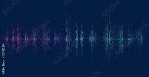 Sound wave equalizer. Abstract technology background