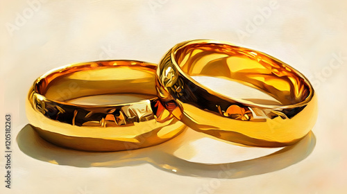 Two Gold Rings Shine Bright...
