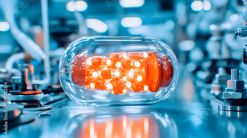 Orange LED Light Bulb Under...
