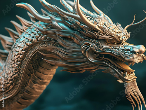Majestic Silver Dragon Scul...