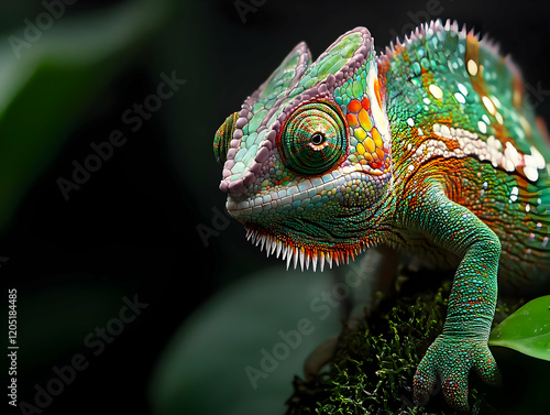 Vibrant Chameleon Perches A...