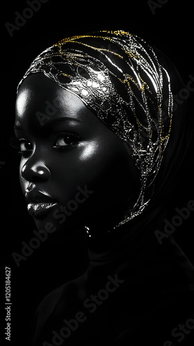 Woman with Silver and Gold ...