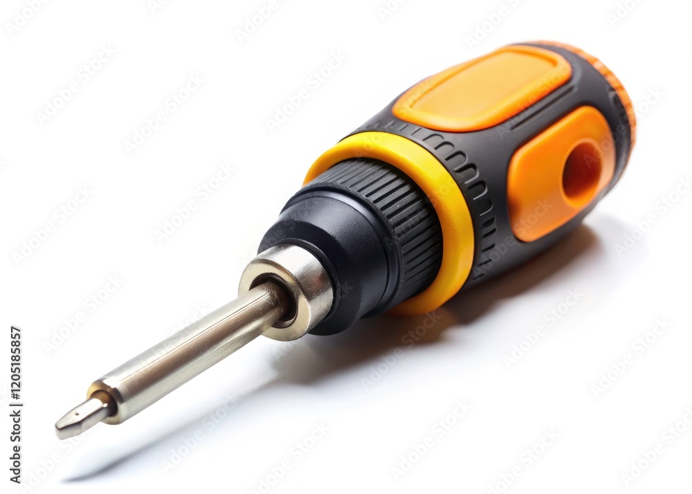 Exquisite detail in this tiny screwdriver's product shot, isolated on a clean white background. Exquisite detail in this tiny screwdriver's product shot, isolated on a clean white background.