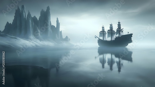 A majestic ship sails peace...