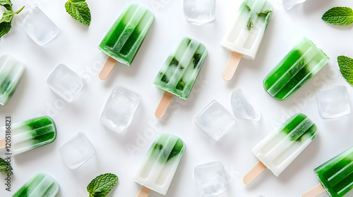 Refreshing Green Popsicles ...
